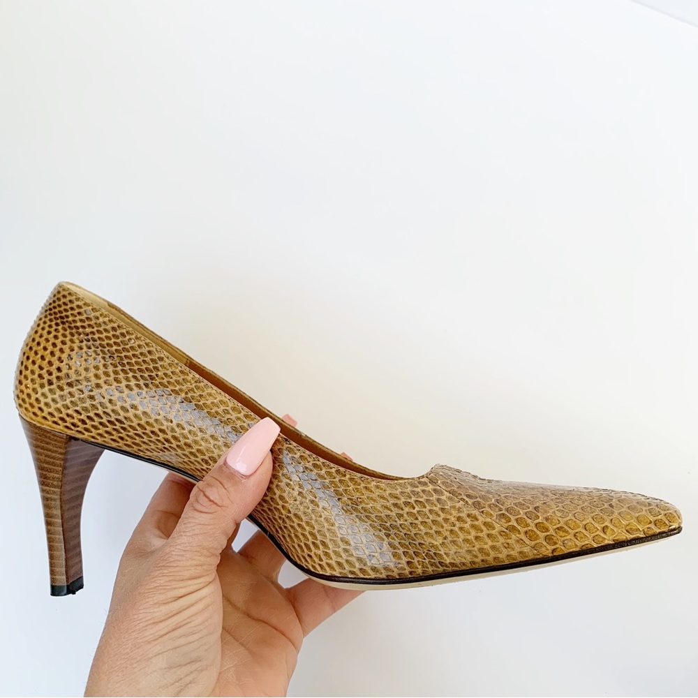 GUCCI AYERS VINTAGE SNAKESKIN PUMP